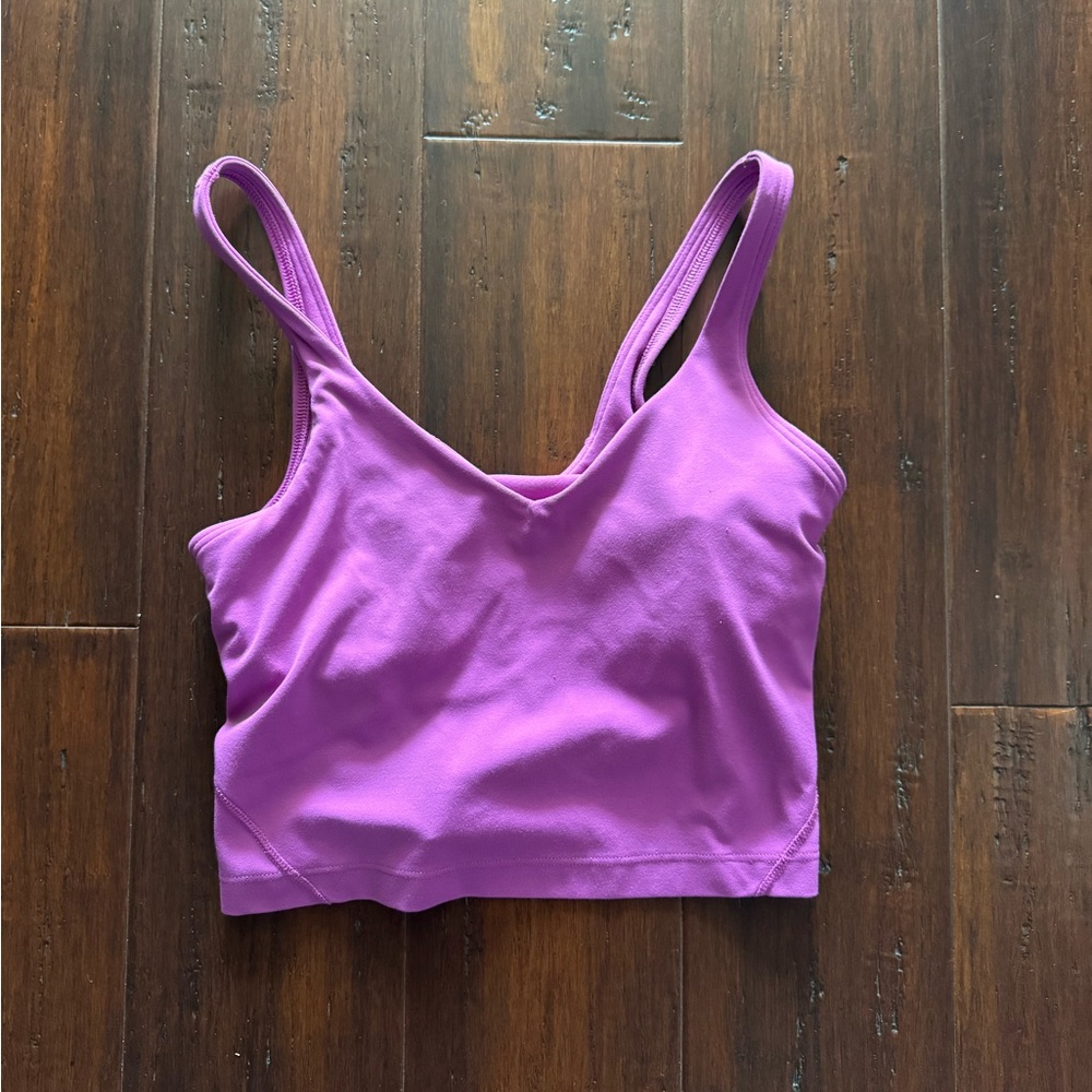 Purple lululemon tank with built in bra